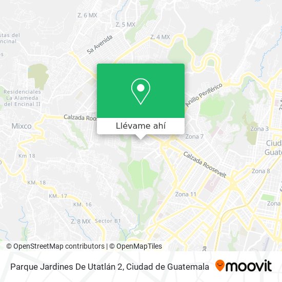 Mapa de Parque Jardines De Utatlán 2