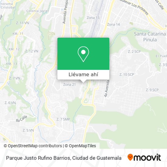 Mapa de Parque Justo Rufino Barrios