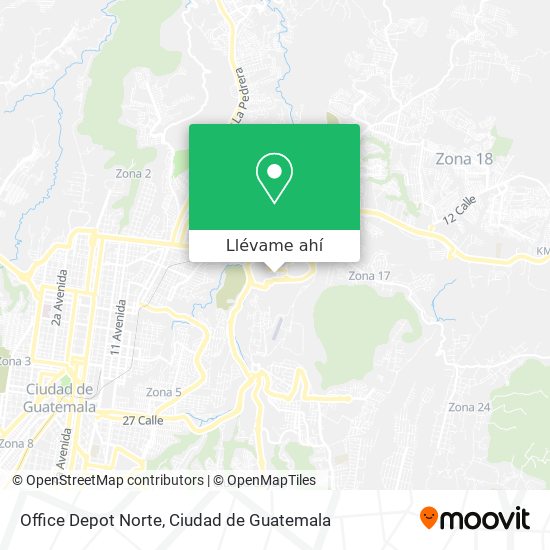 Cómo llegar a Office Depot Norte en Zona 17 en Autobús?