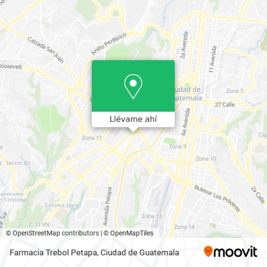 Mapa de Farmacia Trebol Petapa