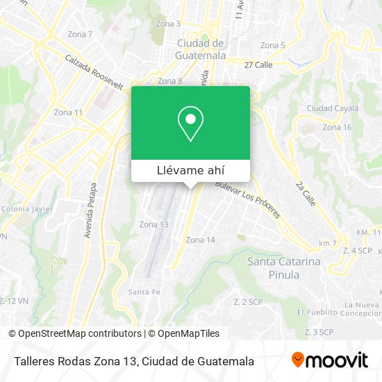 Mapa de Talleres Rodas Zona 13