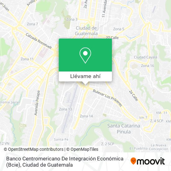Mapa de Banco Centromericano De Integración Económica (Bcie)