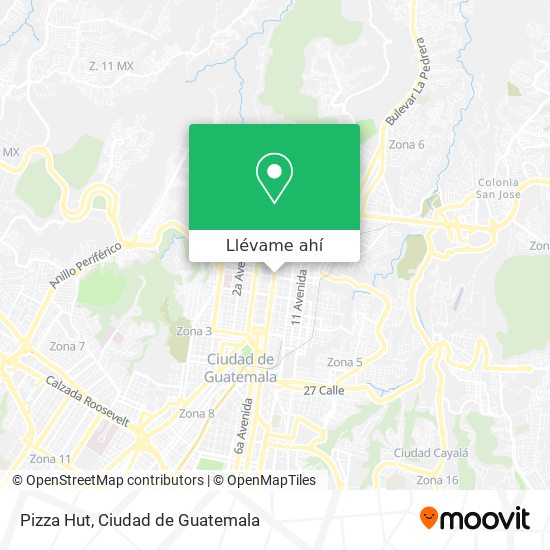 Mapa de Pizza Hut