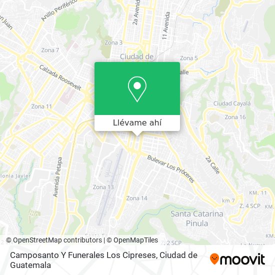 Mapa de Camposanto Y Funerales Los Cipreses