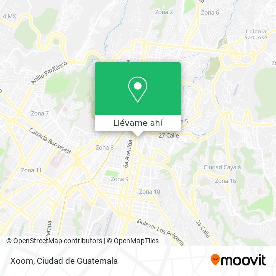 Mapa de Xoom