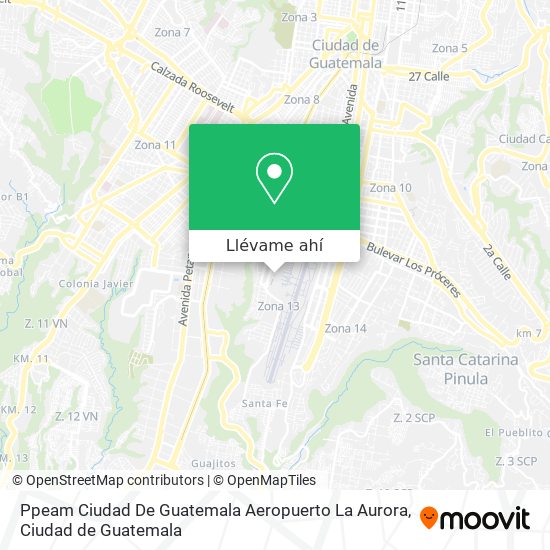 Mapa de Ppeam Ciudad De Guatemala Aeropuerto La Aurora