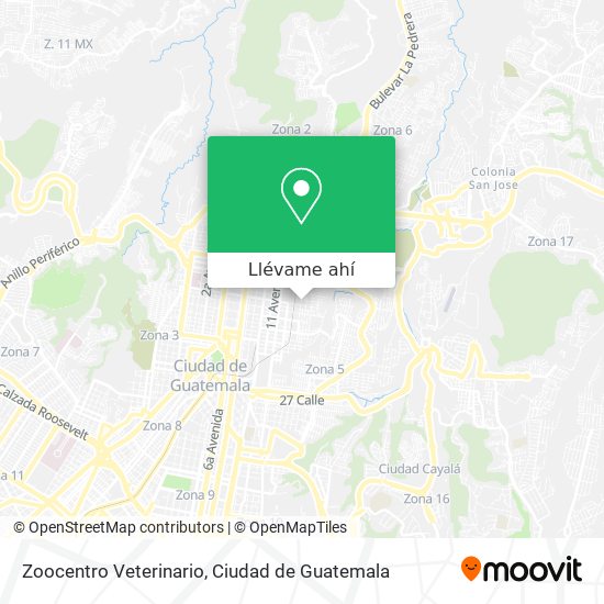 Mapa de Zoocentro Veterinario