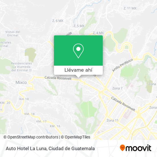 Mapa de Auto Hotel La Luna