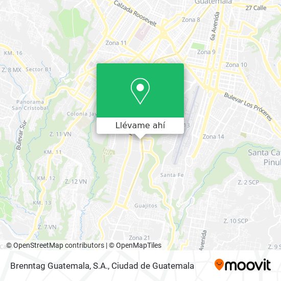 Mapa de Brenntag Guatemala, S.A.