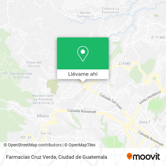 Mapa de Farmacias Cruz Verde