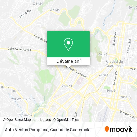 Mapa de Auto Ventas Pamplona