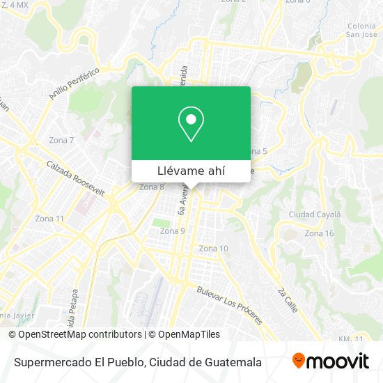 Mapa de Supermercado El Pueblo