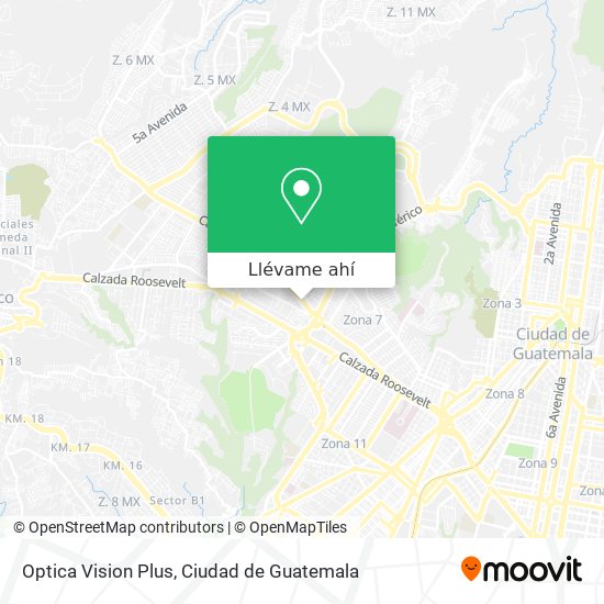 Mapa de Optica Vision Plus