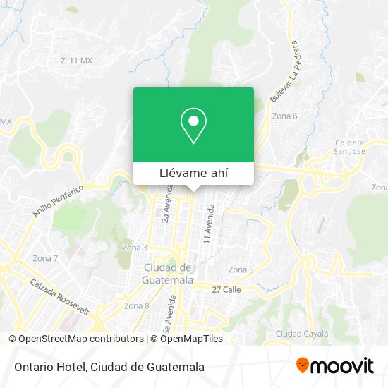 Mapa de Ontario Hotel