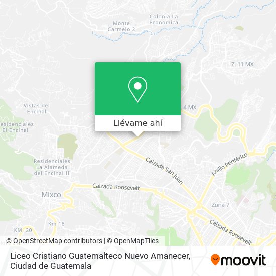 Mapa de Liceo Cristiano Guatemalteco Nuevo Amanecer