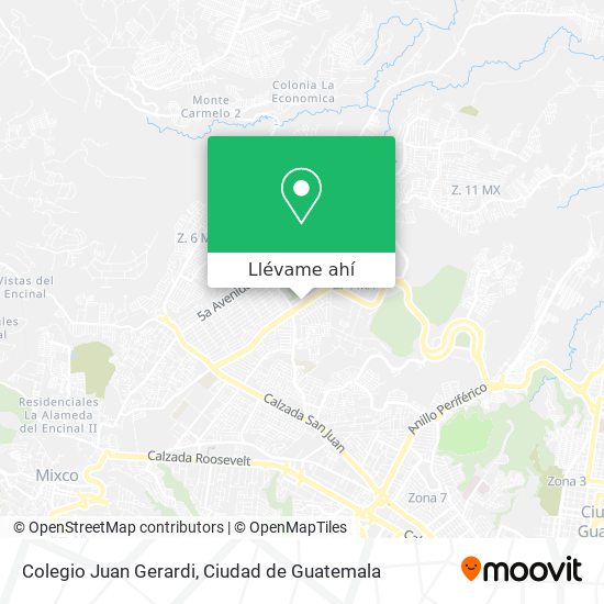 Mapa de Colegio Juan Gerardi