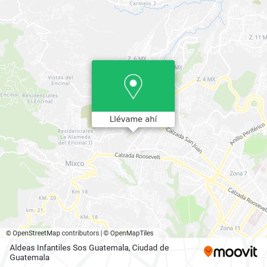 Mapa de Aldeas Infantiles Sos Guatemala