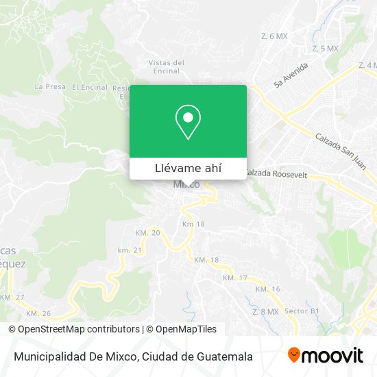 Mapa de Municipalidad De Mixco