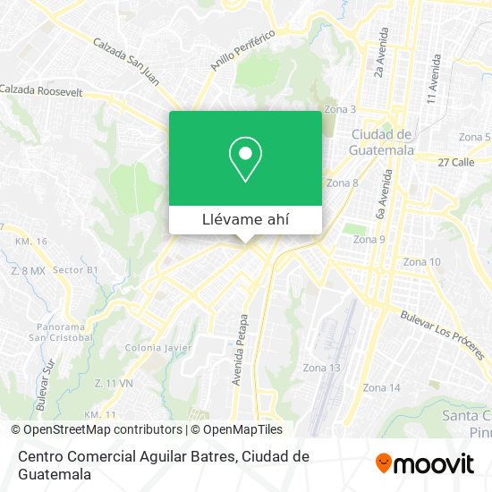 Mapa de Centro Comercial Aguilar Batres