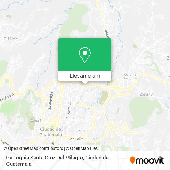 Mapa de Parroquia Santa Cruz Del Milagro