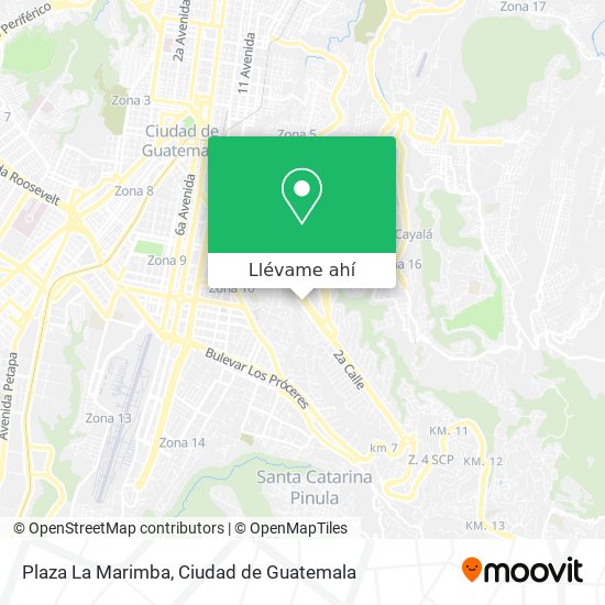 Mapa de Plaza La Marimba