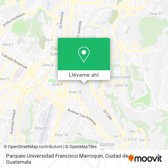 Mapa de Parqueo Universidad Francisco Marroquin