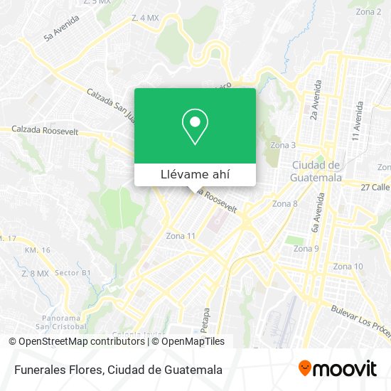 Mapa de Funerales Flores