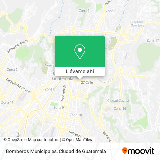 Mapa de Bomberos Municipales