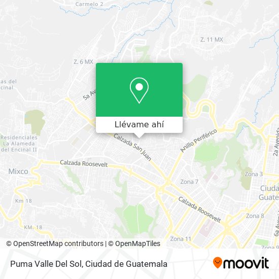 Mapa de Puma Valle Del Sol