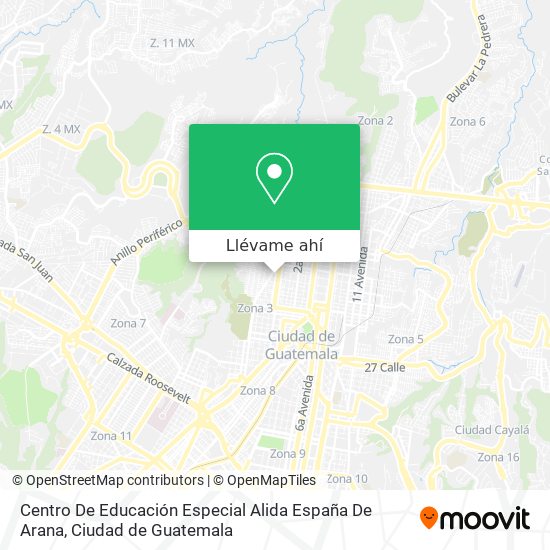 Mapa de Centro De Educación Especial Alida España De Arana