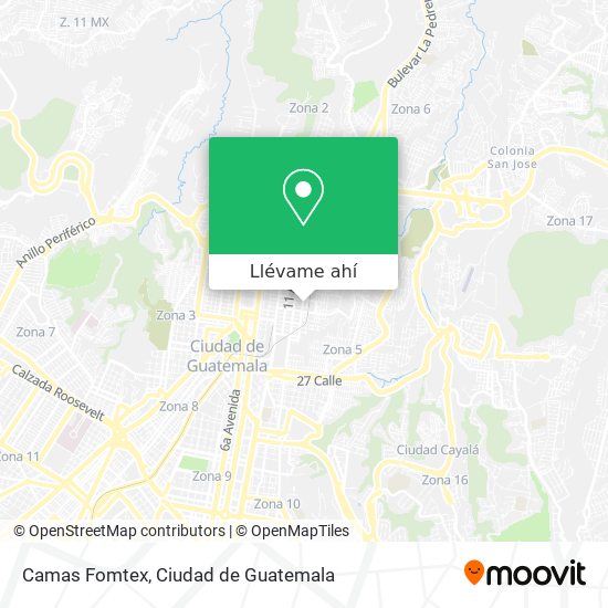 Mapa de Camas Fomtex