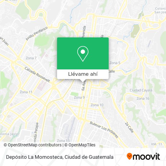 Mapa de Depósito La Momosteca