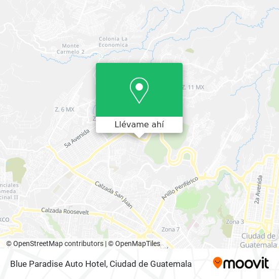 Mapa de Blue Paradise Auto Hotel