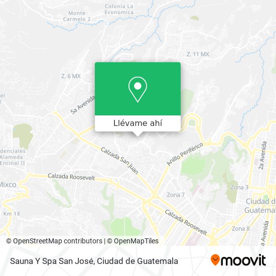 Mapa de Sauna Y Spa San José