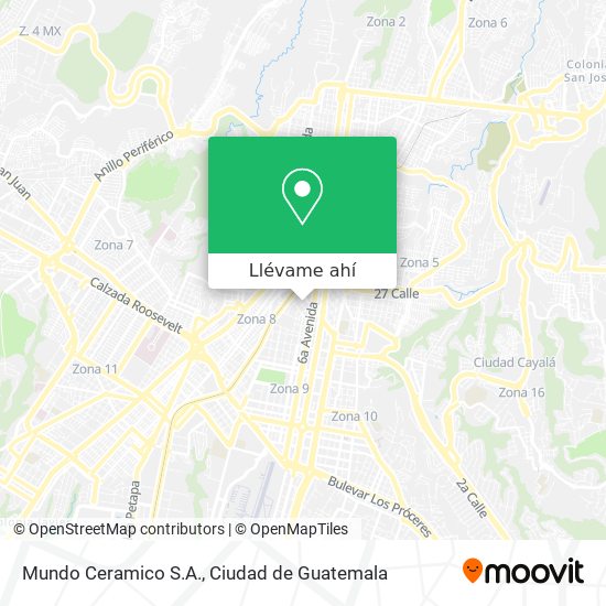 Mapa de Mundo Ceramico S.A.