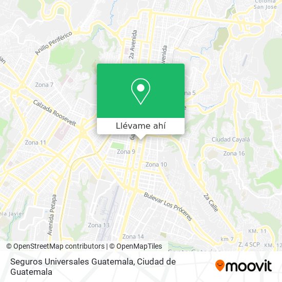 Mapa de Seguros Universales Guatemala