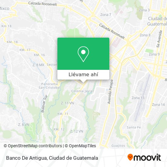 Mapa de Banco De Antigua