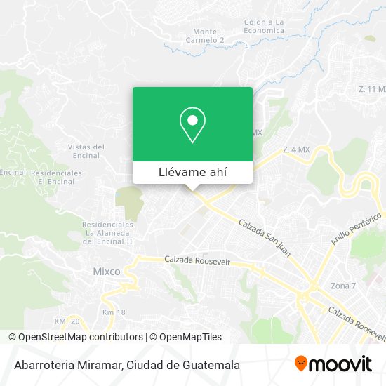 Mapa de Abarroteria Miramar