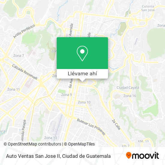 Mapa de Auto Ventas San Jose II