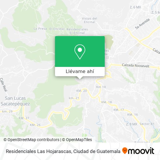 Mapa de Residenciales Las Hojarascas