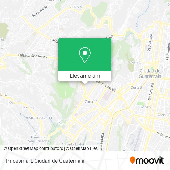 Mapa de Pricesmart