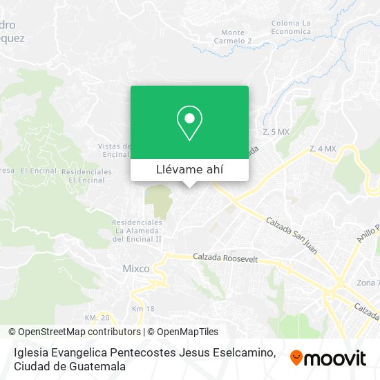 Mapa de Iglesia Evangelica Pentecostes Jesus Eselcamino