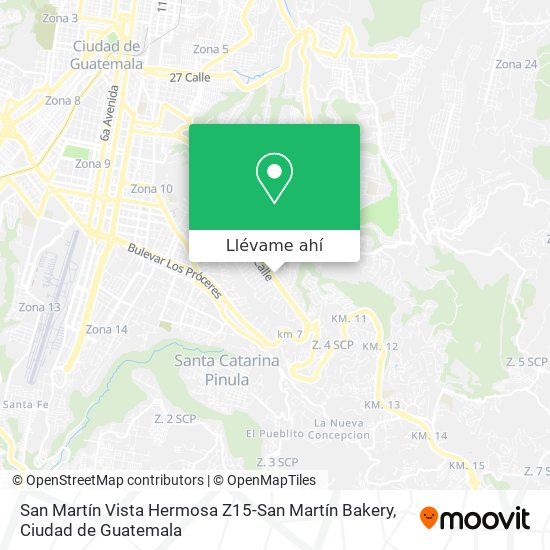 Mapa de San Martín Vista Hermosa Z15-San Martín Bakery