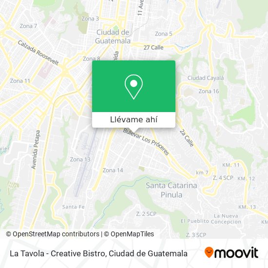 Mapa de La Tavola - Creative Bistro