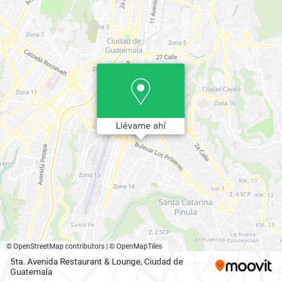 Mapa de 5ta. Avenida Restaurant & Lounge