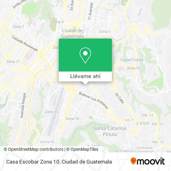 Mapa de Casa Escobar Zona 10