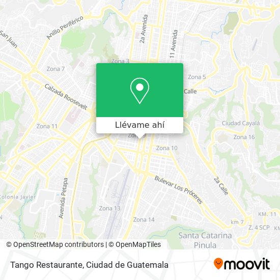 Mapa de Tango Restaurante