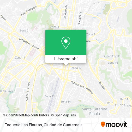 Mapa de Taquería Las Flautas