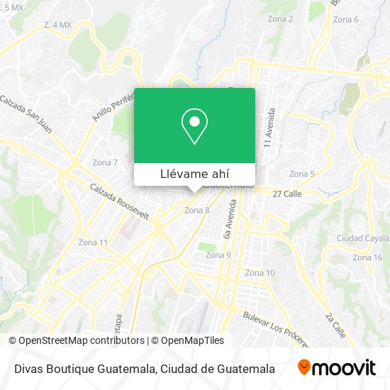 Mapa de Divas Boutique Guatemala