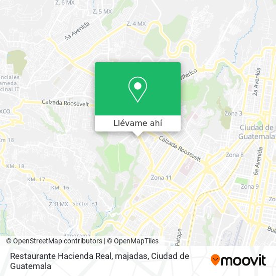 Mapa de Restaurante Hacienda Real, majadas